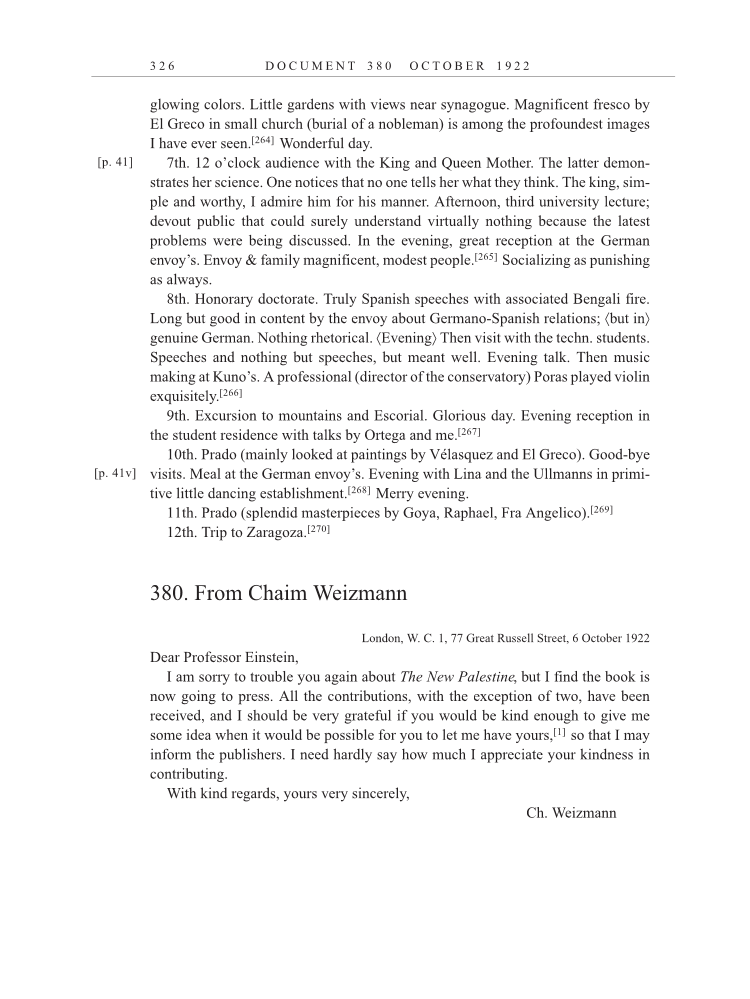 Volume 13: The Berlin Years: Writings & Correspondence January 1922-March 1923 (English translation supplement) page 326