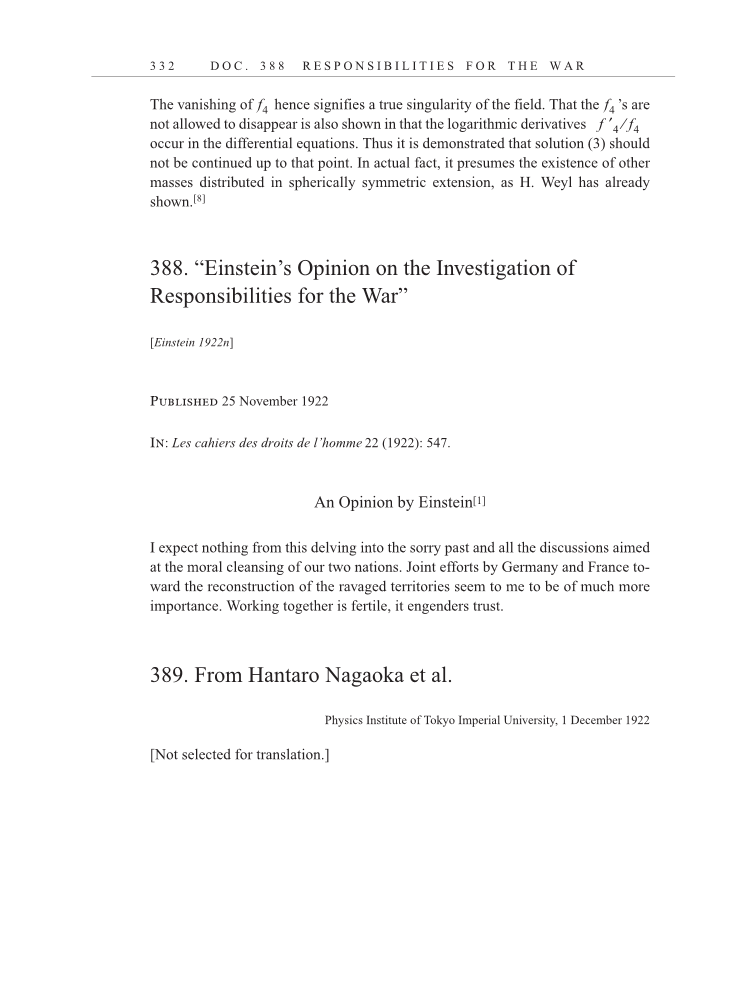 Volume 13: The Berlin Years: Writings & Correspondence January 1922-March 1923 (English translation supplement) page 332