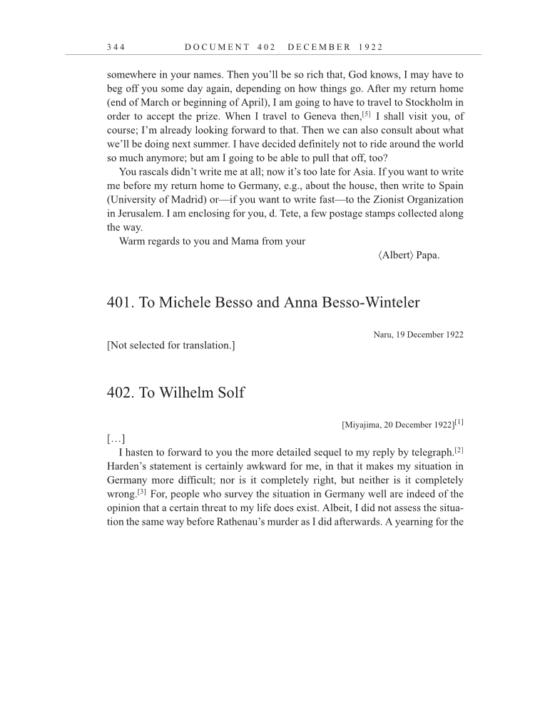 Volume 13: The Berlin Years: Writings & Correspondence January 1922-March 1923 (English translation supplement) page 344