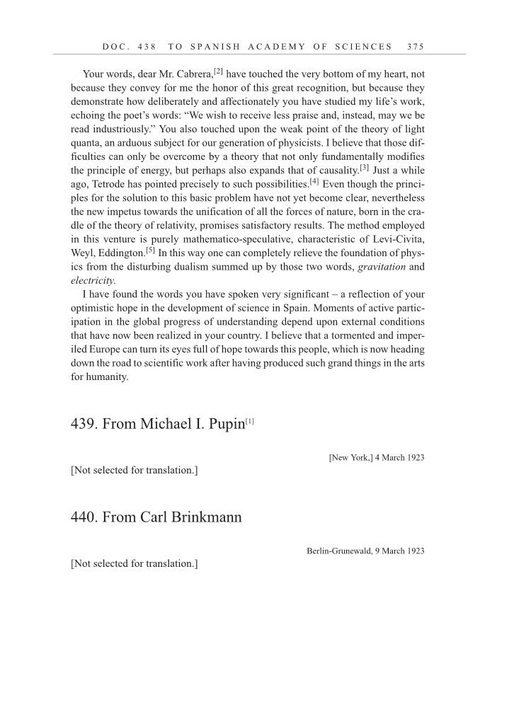 Volume 13: The Berlin Years: Writings & Correspondence January 1922-March 1923 (English translation supplement) page 375