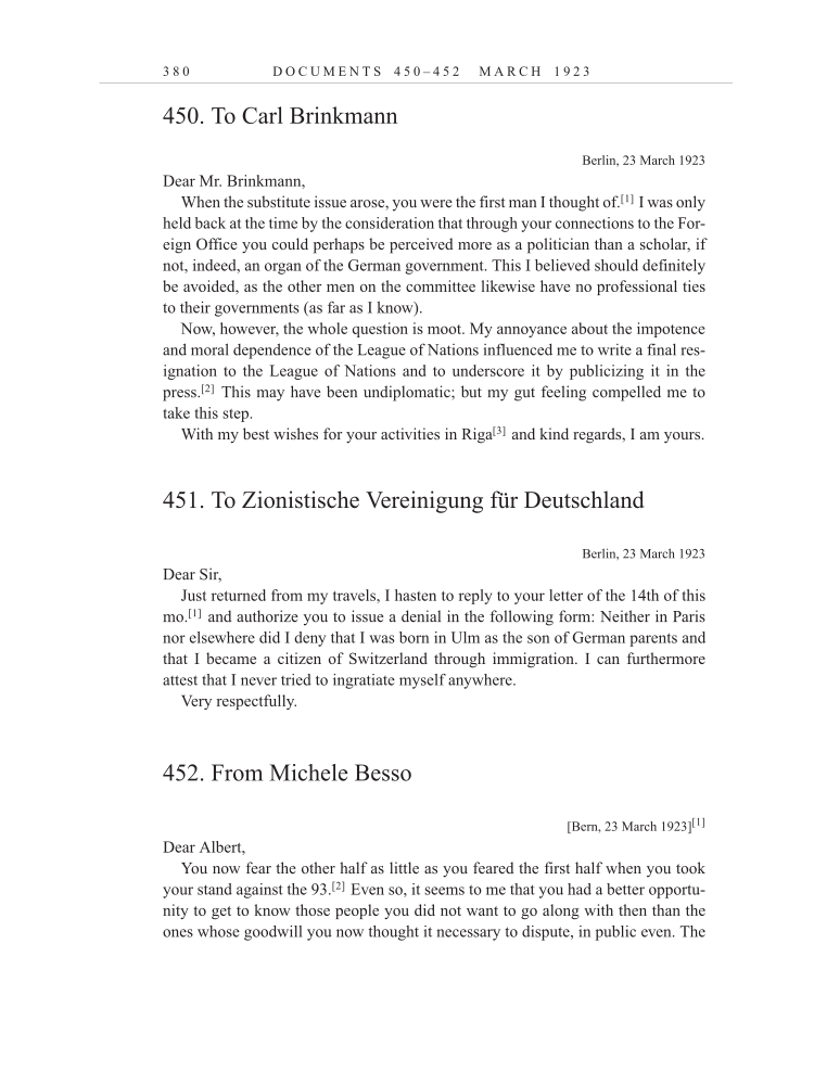 Volume 13: The Berlin Years: Writings & Correspondence January 1922-March 1923 (English translation supplement) page 380