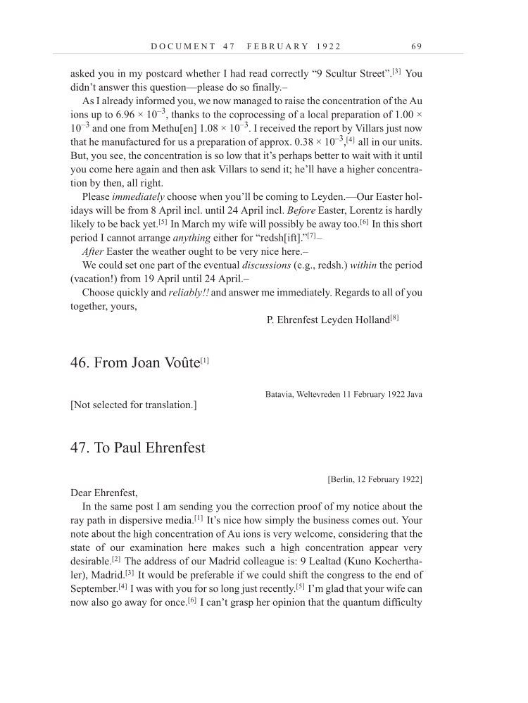 Volume 13: The Berlin Years: Writings & Correspondence January 1922-March 1923 (English translation supplement) page 69