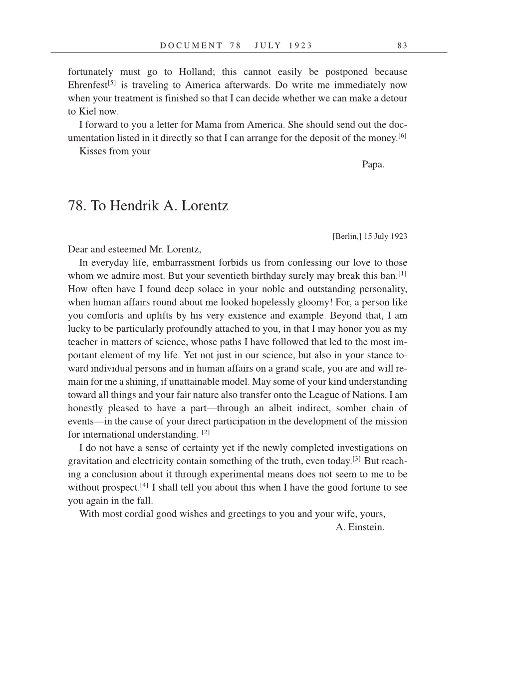 Volume 14: The Berlin Years: Writings & Correspondence, April 1923-May 1925 (English Translation Supplement) page 83