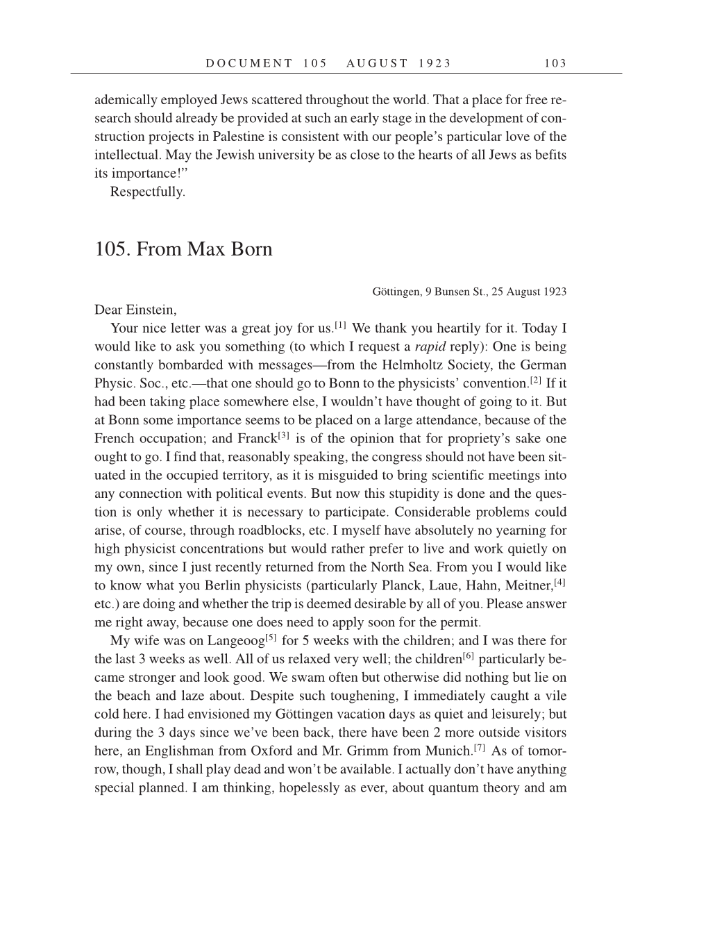 Volume 14: The Berlin Years: Writings & Correspondence, April 1923-May 1925 (English Translation Supplement) page 103