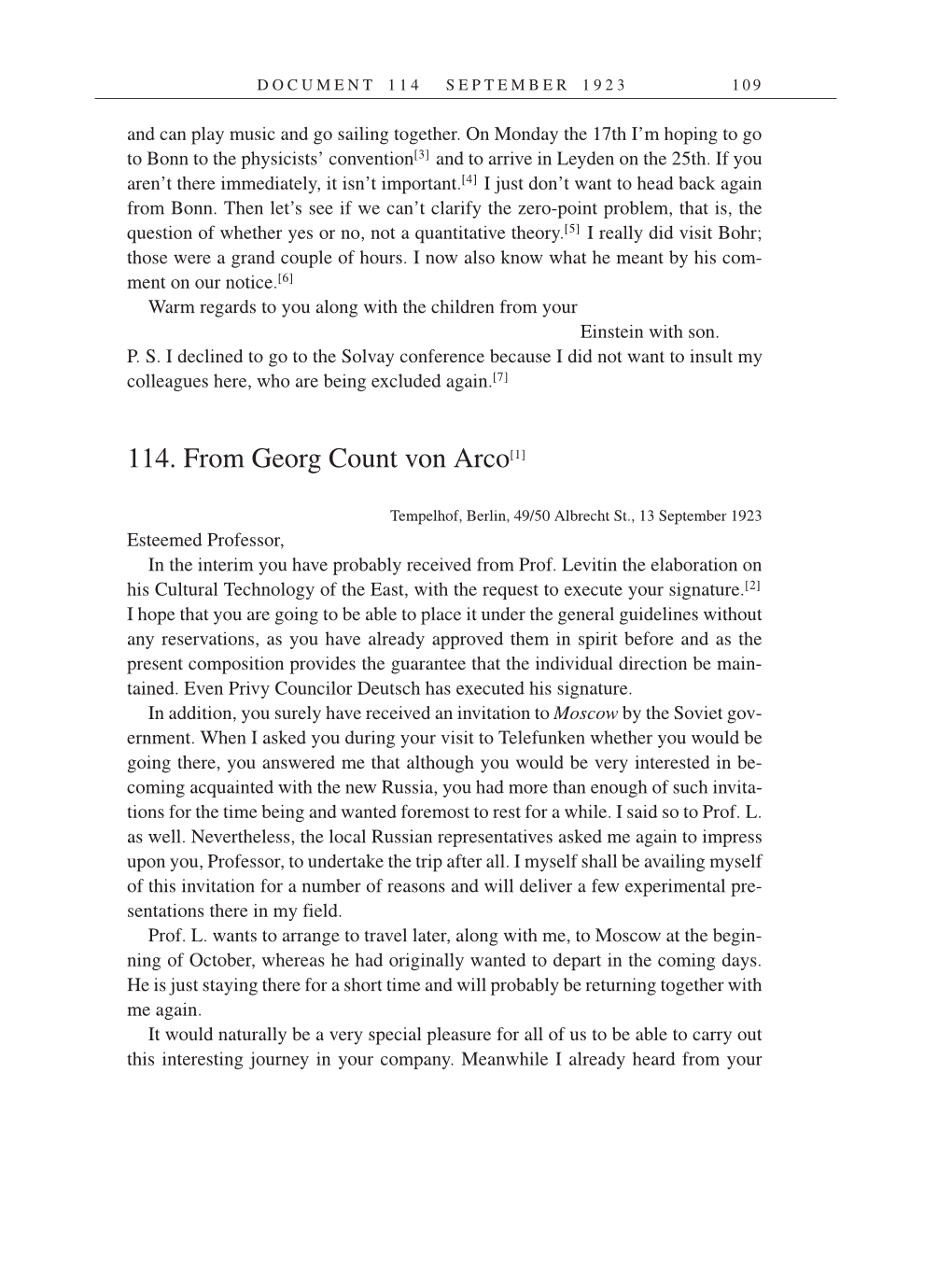 Volume 14: The Berlin Years: Writings & Correspondence, April 1923-May 1925 (English Translation Supplement) page 109