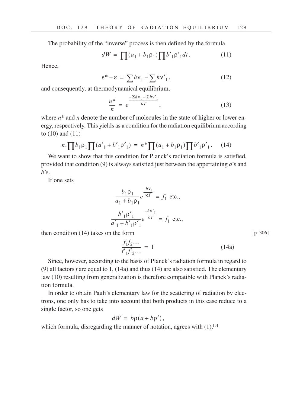 Volume 14: The Berlin Years: Writings & Correspondence, April 1923-May 1925 (English Translation Supplement) page 129