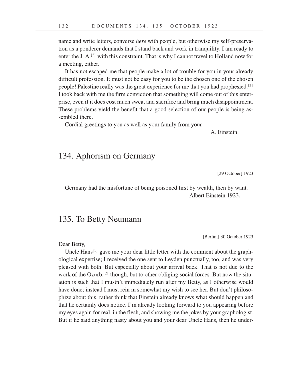 Volume 14: The Berlin Years: Writings & Correspondence, April 1923-May 1925 (English Translation Supplement) page 132