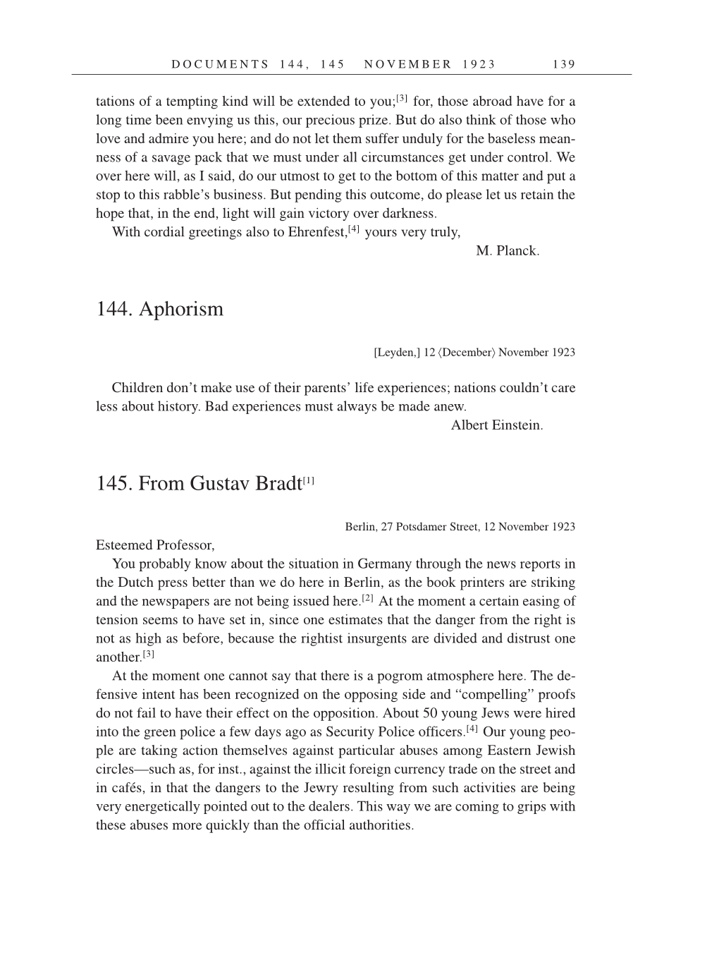 Volume 14: The Berlin Years: Writings & Correspondence, April 1923-May 1925 (English Translation Supplement) page 139