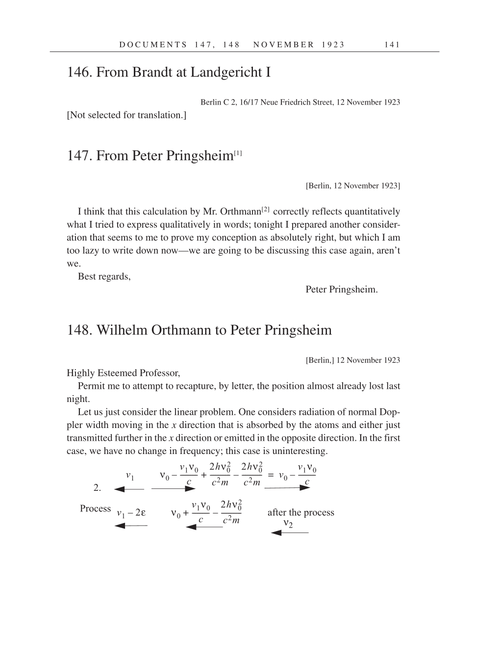 Volume 14: The Berlin Years: Writings & Correspondence, April 1923-May 1925 (English Translation Supplement) page 141