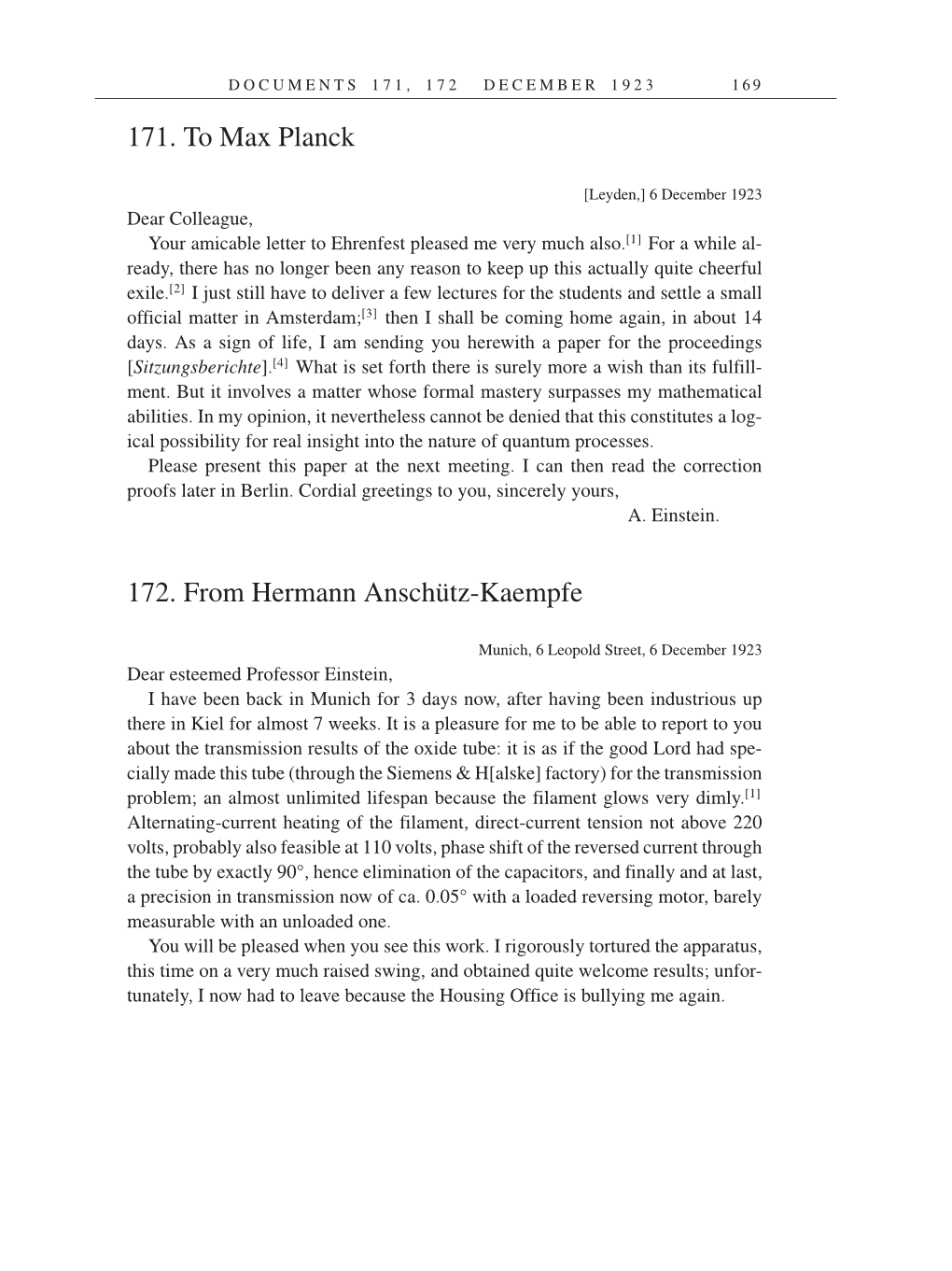 Volume 14: The Berlin Years: Writings & Correspondence, April 1923-May 1925 (English Translation Supplement) page 169