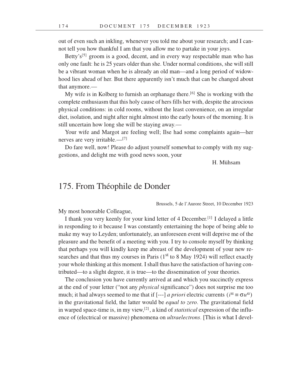 Volume 14: The Berlin Years: Writings & Correspondence, April 1923-May 1925 (English Translation Supplement) page 174