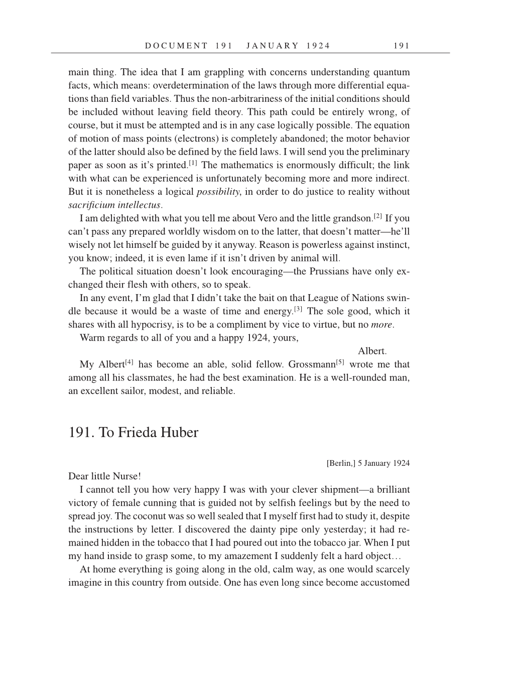 Volume 14: The Berlin Years: Writings & Correspondence, April 1923-May 1925 (English Translation Supplement) page 191
