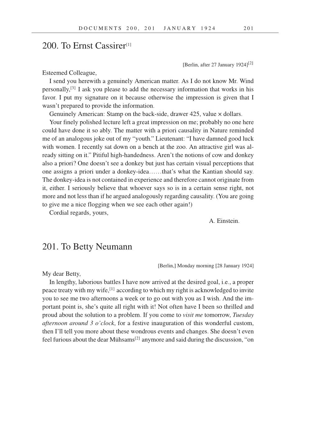 Volume 14: The Berlin Years: Writings & Correspondence, April 1923-May 1925 (English Translation Supplement) page 201