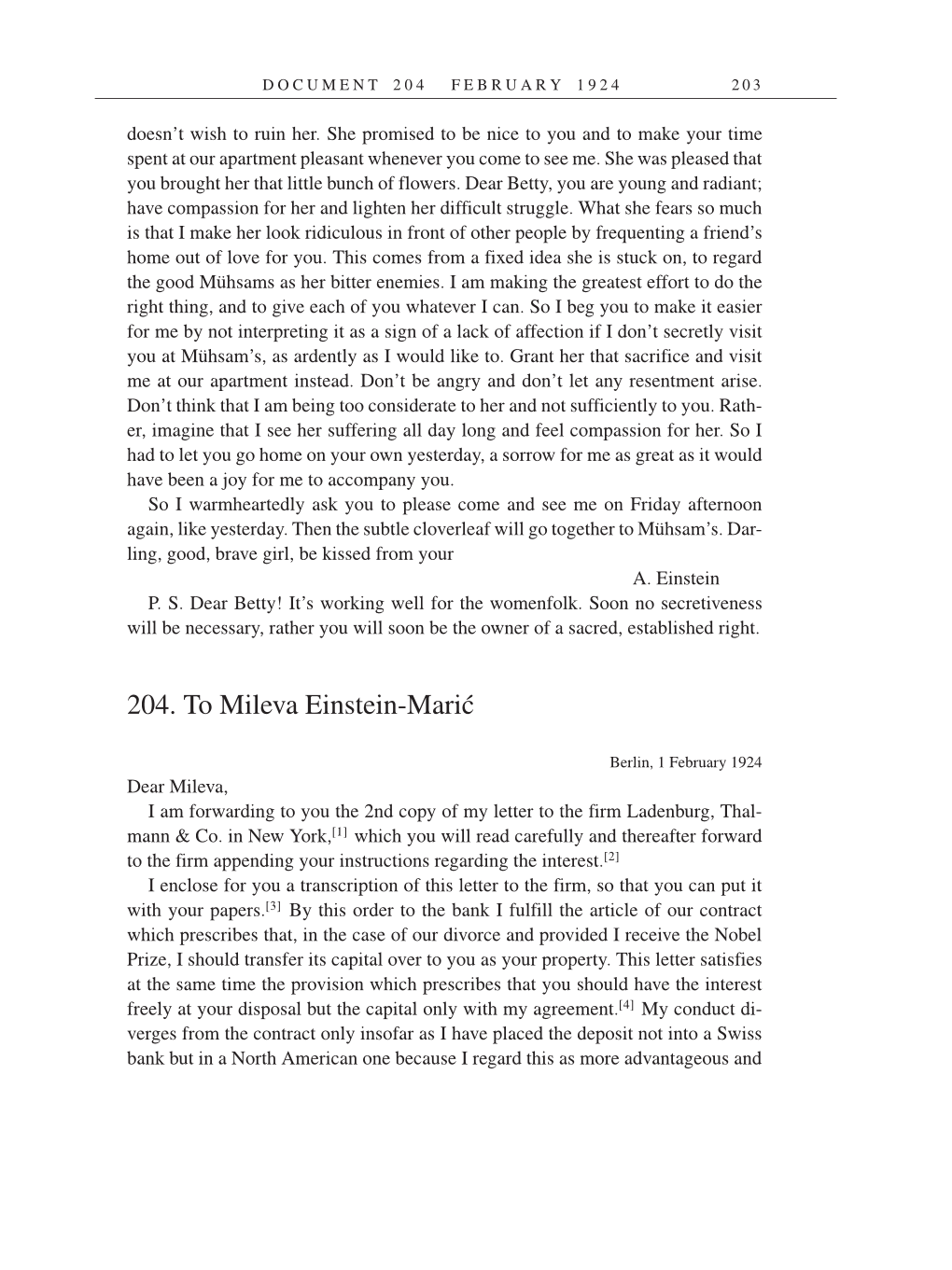 Volume 14: The Berlin Years: Writings & Correspondence, April 1923-May 1925 (English Translation Supplement) page 203