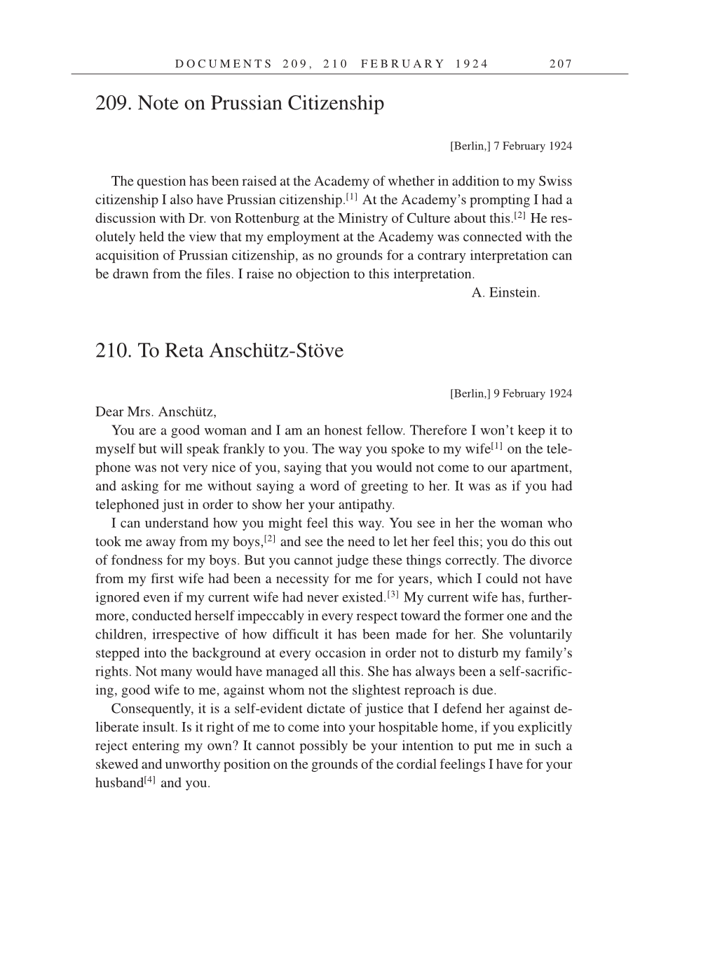 Volume 14: The Berlin Years: Writings & Correspondence, April 1923-May 1925 (English Translation Supplement) page 207