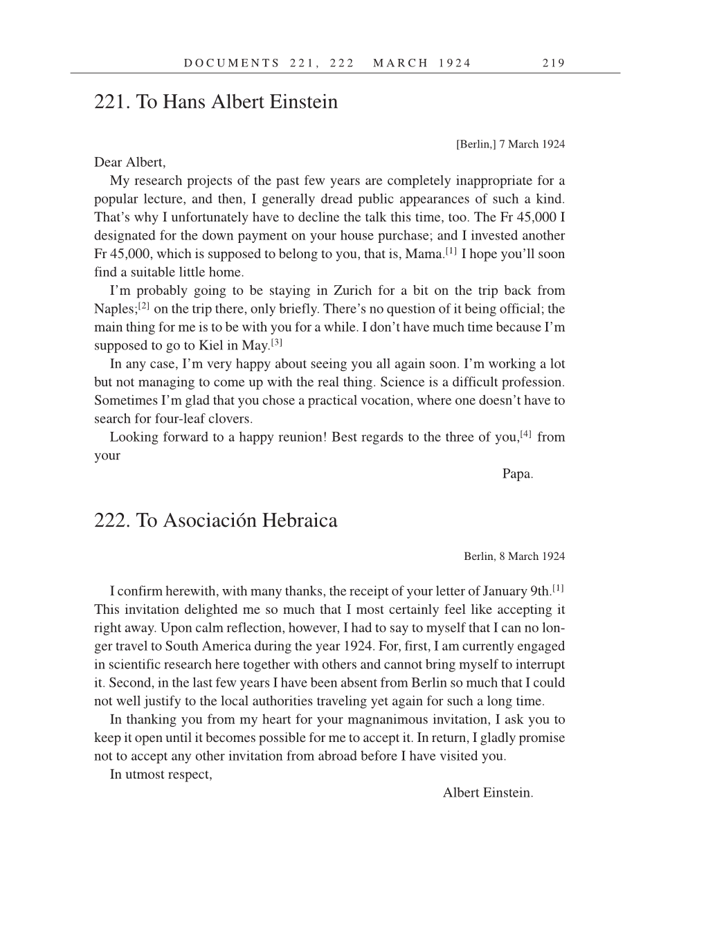 Volume 14: The Berlin Years: Writings & Correspondence, April 1923-May 1925 (English Translation Supplement) page 219