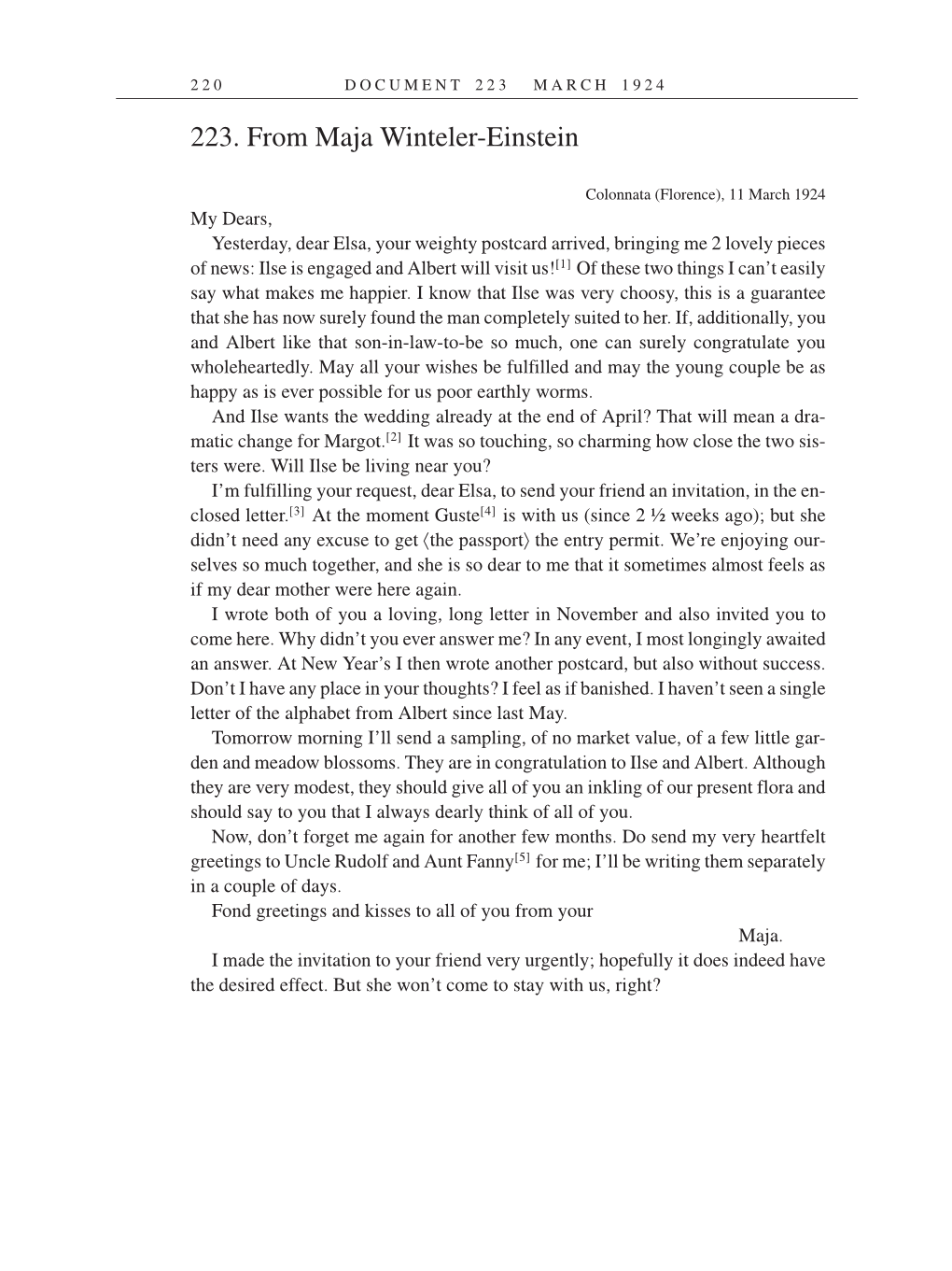 Volume 14: The Berlin Years: Writings & Correspondence, April 1923-May 1925 (English Translation Supplement) page 220