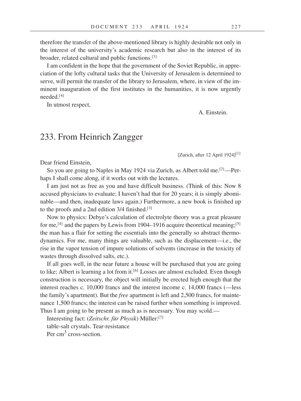 Volume 14: The Berlin Years: Writings & Correspondence, April 1923-May 1925 (English Translation Supplement) page 227