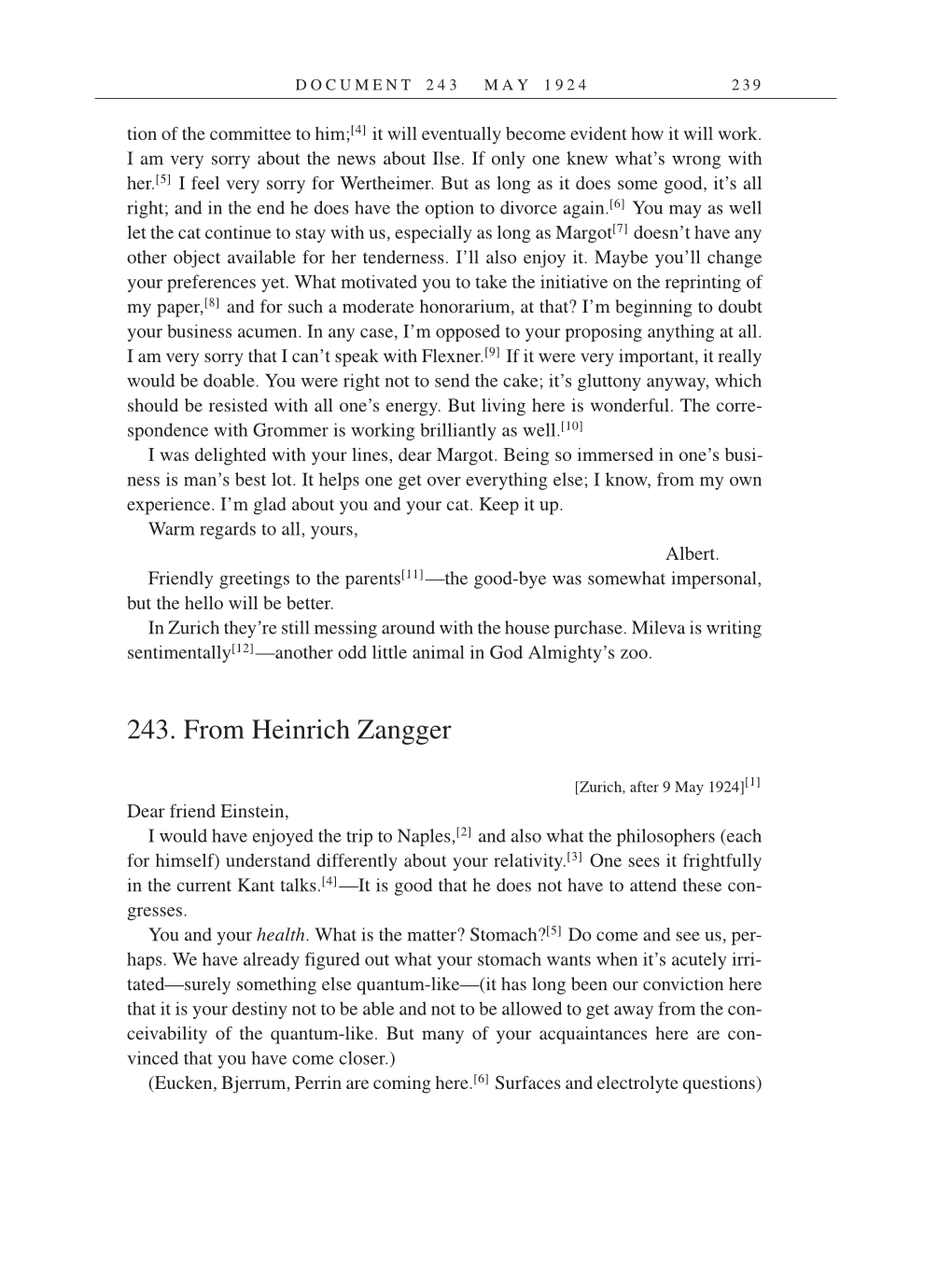 Volume 14: The Berlin Years: Writings & Correspondence, April 1923-May 1925 (English Translation Supplement) page 239