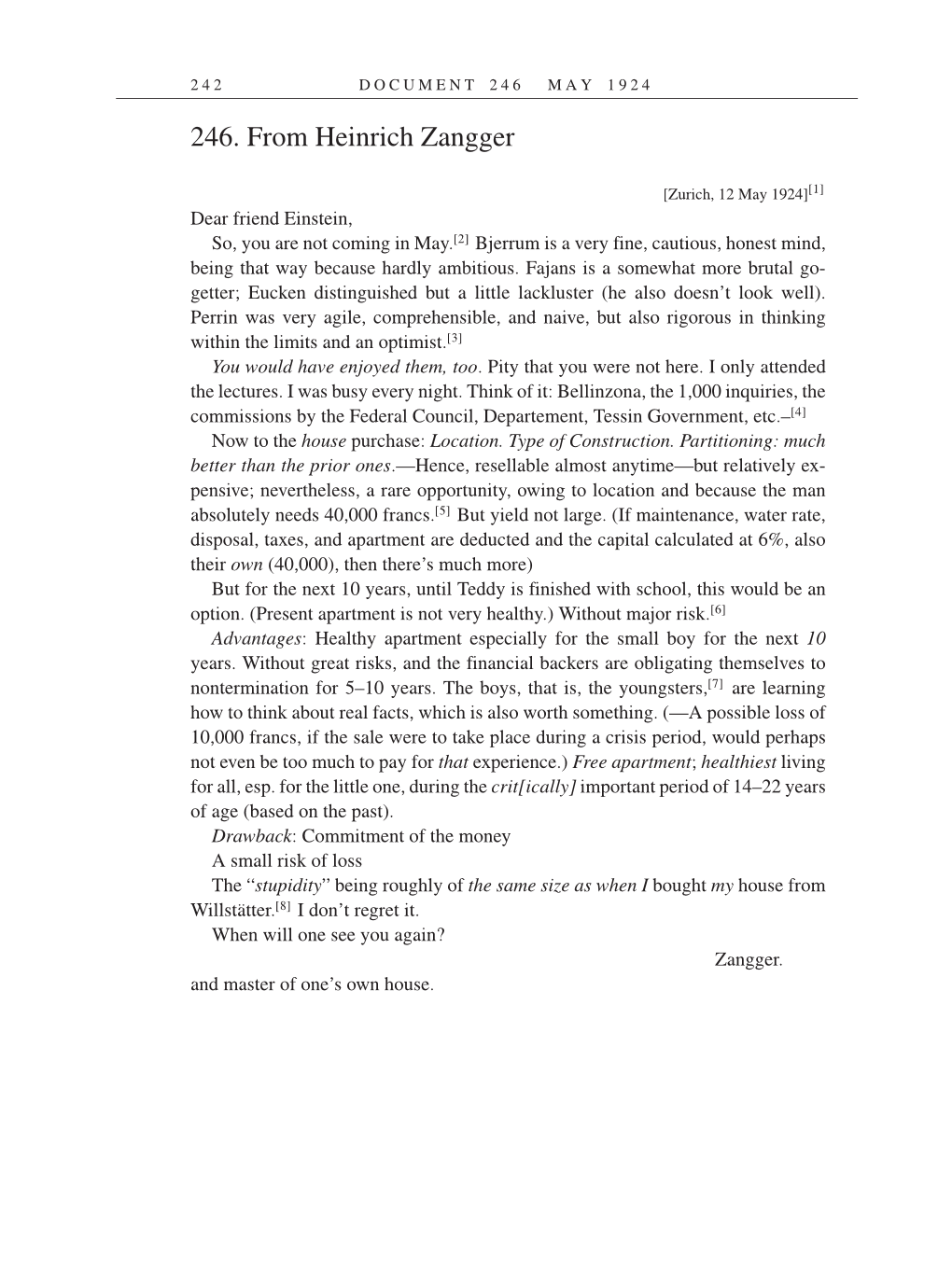 Volume 14: The Berlin Years: Writings & Correspondence, April 1923-May 1925 (English Translation Supplement) page 242