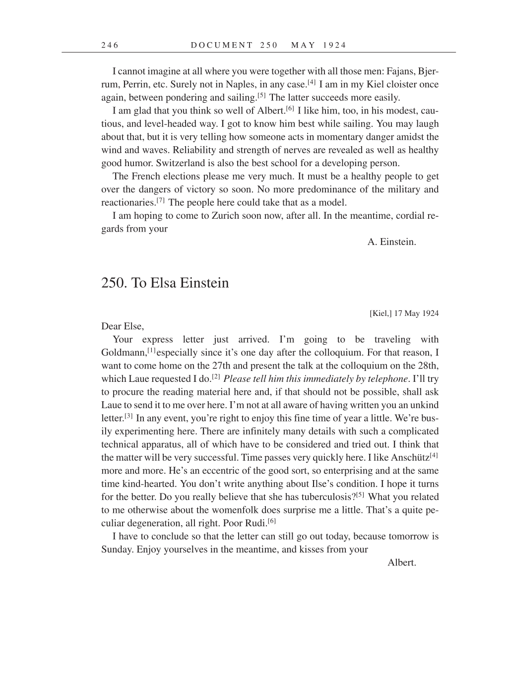 Volume 14: The Berlin Years: Writings & Correspondence, April 1923-May 1925 (English Translation Supplement) page 246