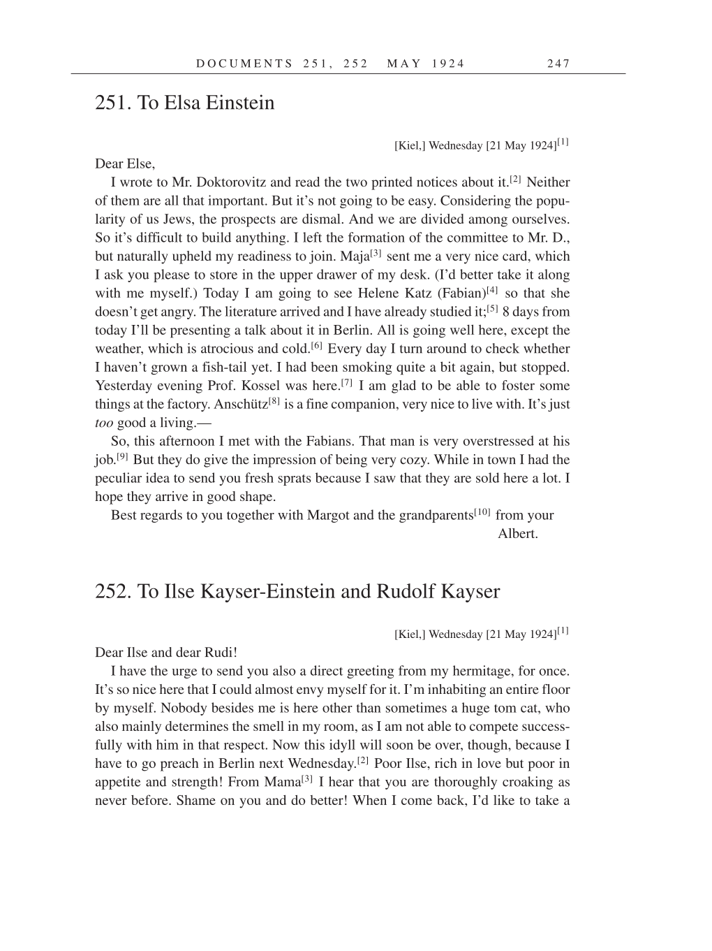 Volume 14: The Berlin Years: Writings & Correspondence, April 1923-May 1925 (English Translation Supplement) page 247