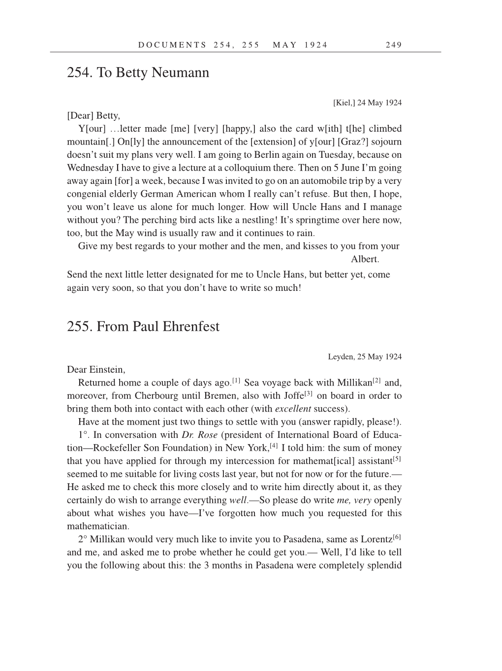 Volume 14: The Berlin Years: Writings & Correspondence, April 1923-May 1925 (English Translation Supplement) page 249