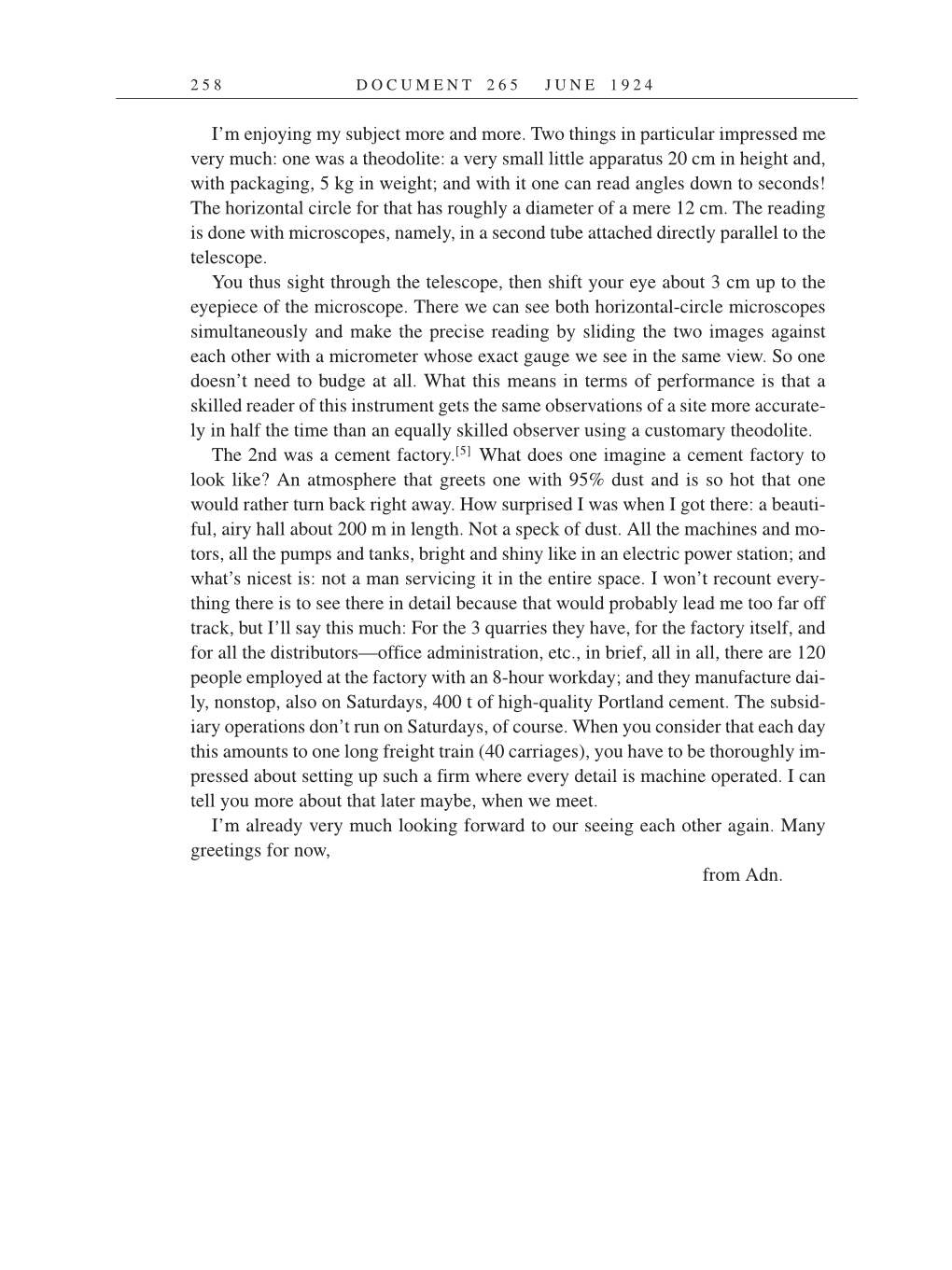Volume 14: The Berlin Years: Writings & Correspondence, April 1923-May 1925 (English Translation Supplement) page 258