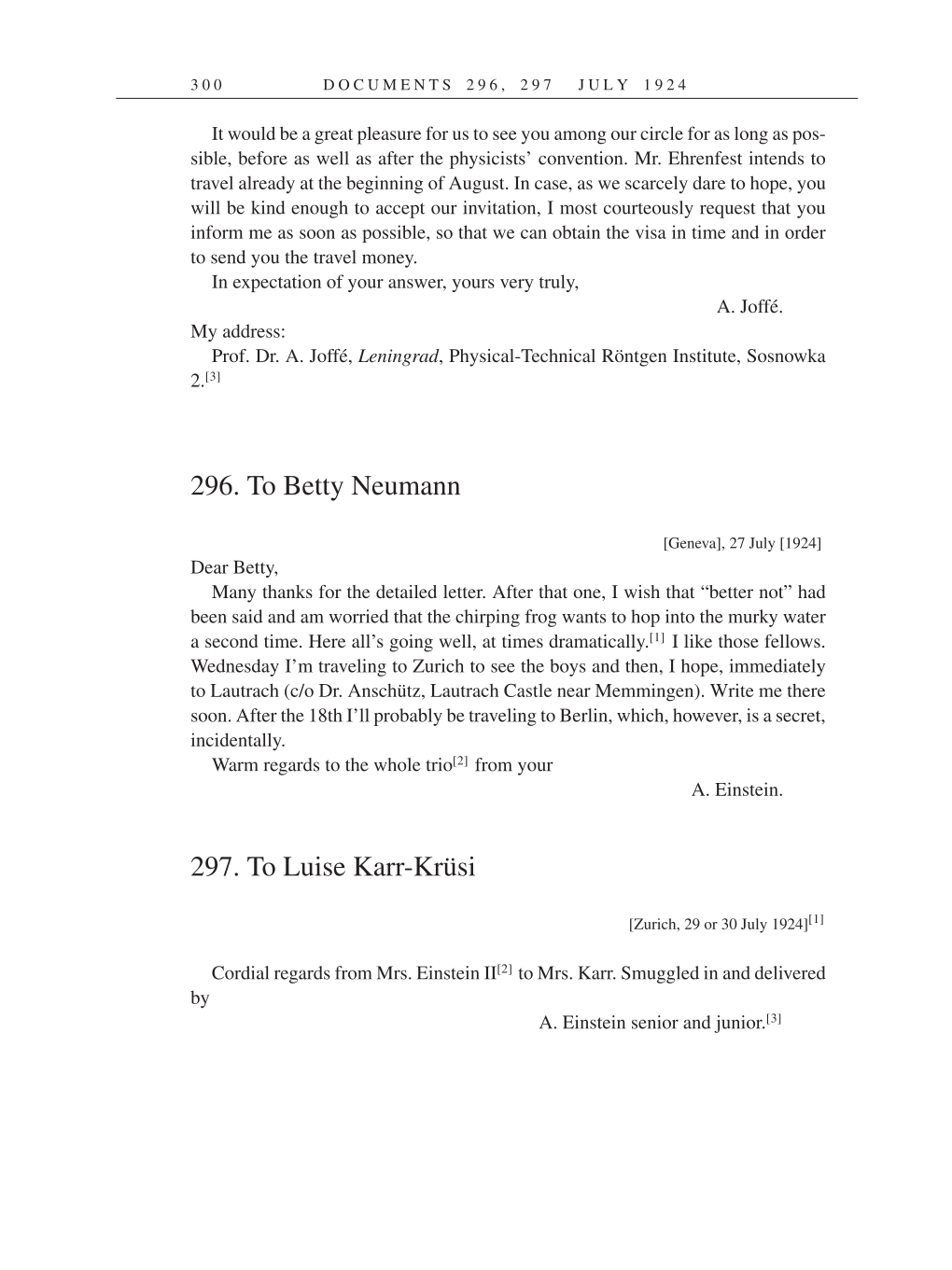 Volume 14: The Berlin Years: Writings & Correspondence, April 1923-May 1925 (English Translation Supplement) page 300