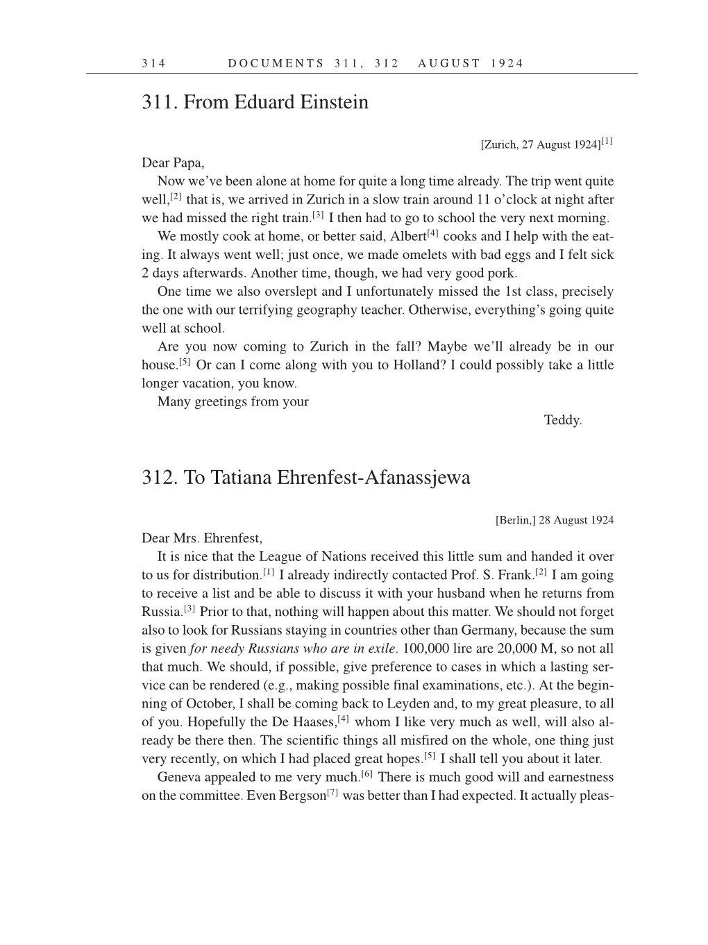 Volume 14: The Berlin Years: Writings & Correspondence, April 1923-May 1925 (English Translation Supplement) page 314