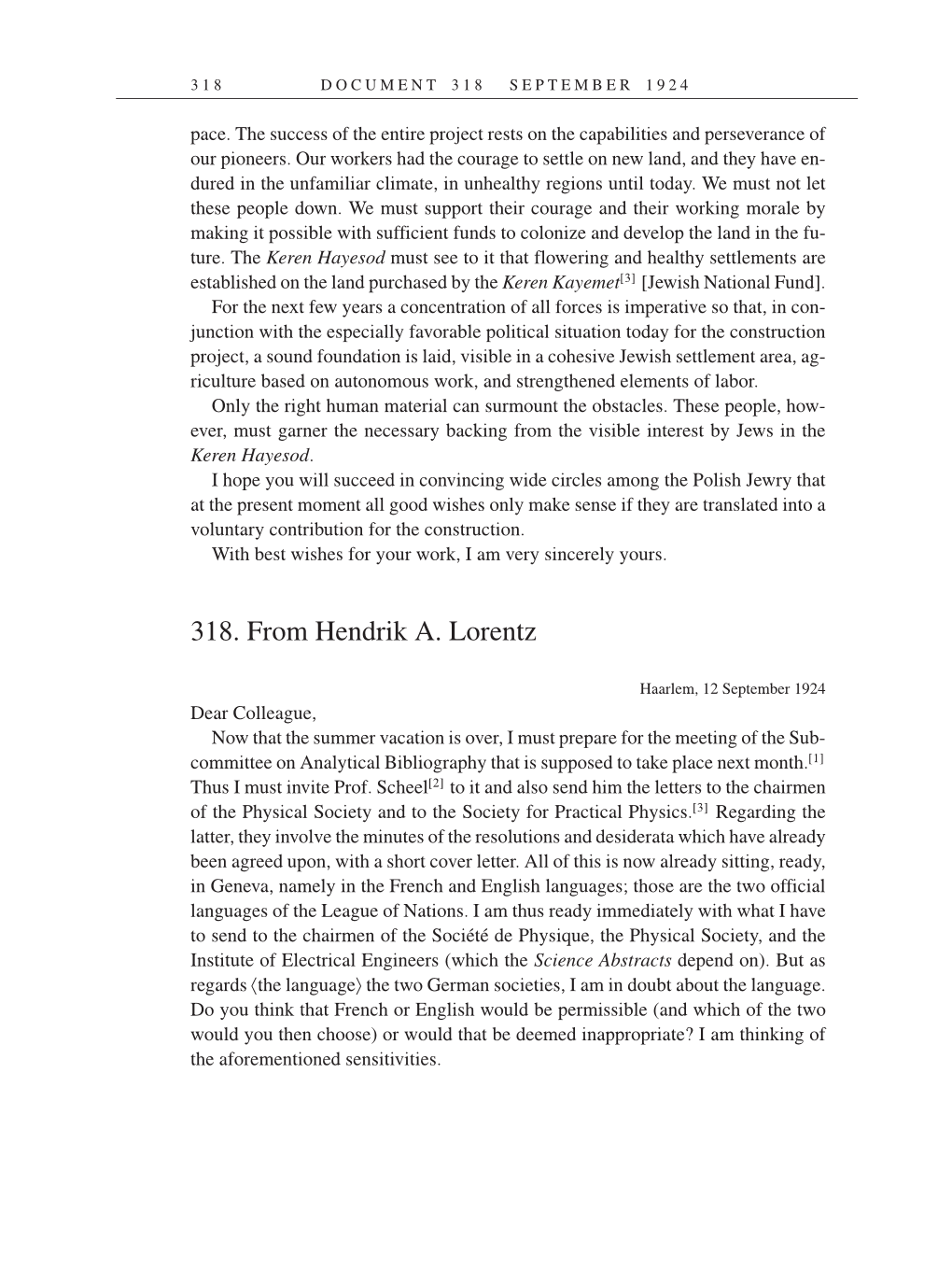 Volume 14: The Berlin Years: Writings & Correspondence, April 1923-May 1925 (English Translation Supplement) page 318