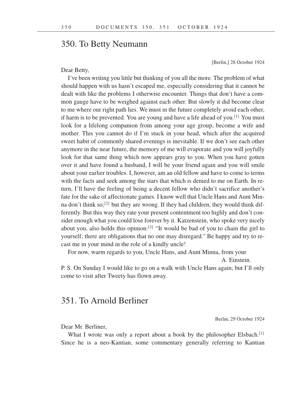 Volume 14: The Berlin Years: Writings & Correspondence, April 1923-May 1925 (English Translation Supplement) page 350