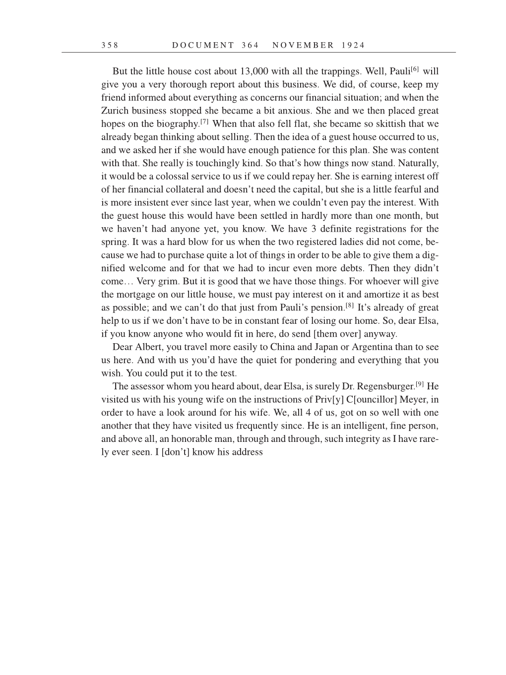 Volume 14: The Berlin Years: Writings & Correspondence, April 1923-May 1925 (English Translation Supplement) page 358