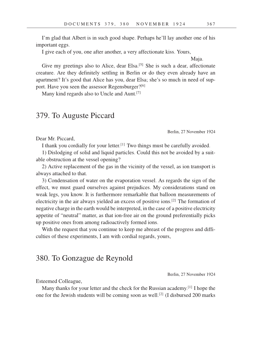 Volume 14: The Berlin Years: Writings & Correspondence, April 1923-May 1925 (English Translation Supplement) page 367