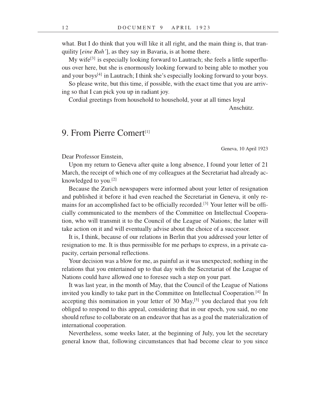 Volume 14: The Berlin Years: Writings & Correspondence, April 1923-May 1925 (English Translation Supplement) page 12