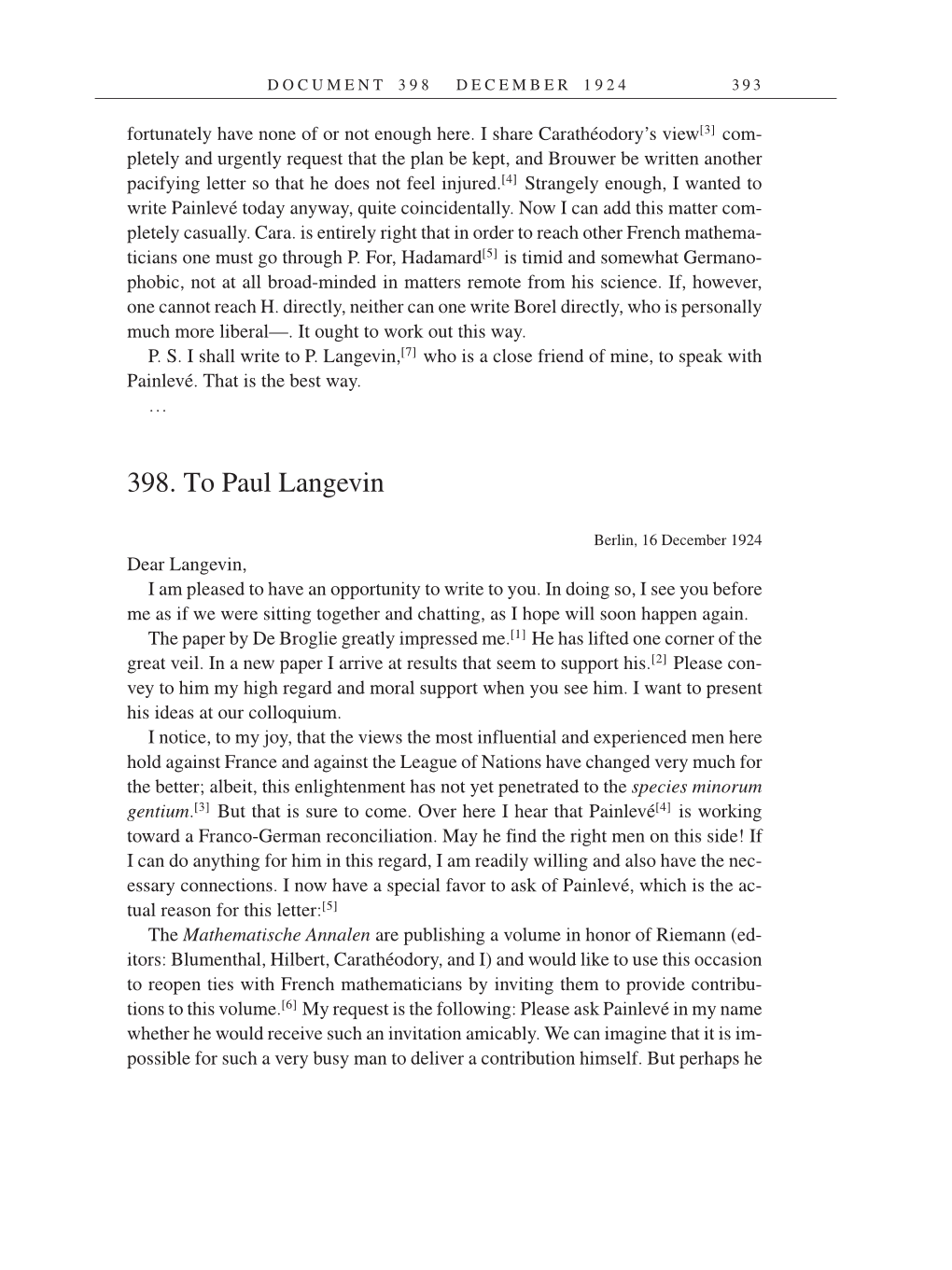 Volume 14: The Berlin Years: Writings & Correspondence, April 1923-May 1925 (English Translation Supplement) page 393