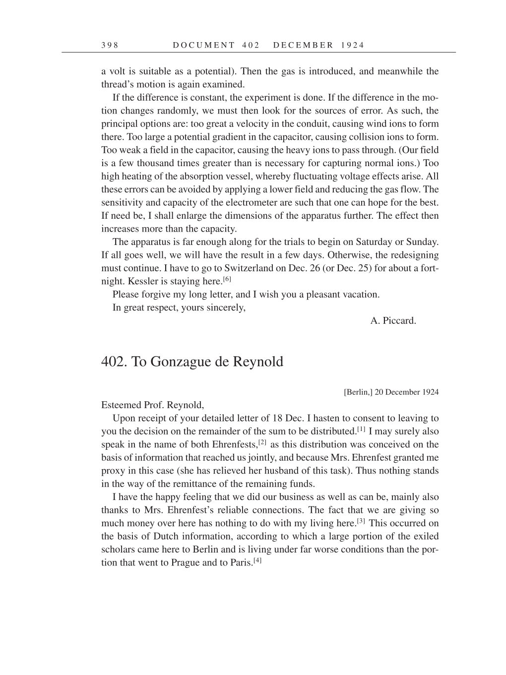 Volume 14: The Berlin Years: Writings & Correspondence, April 1923-May 1925 (English Translation Supplement) page 398