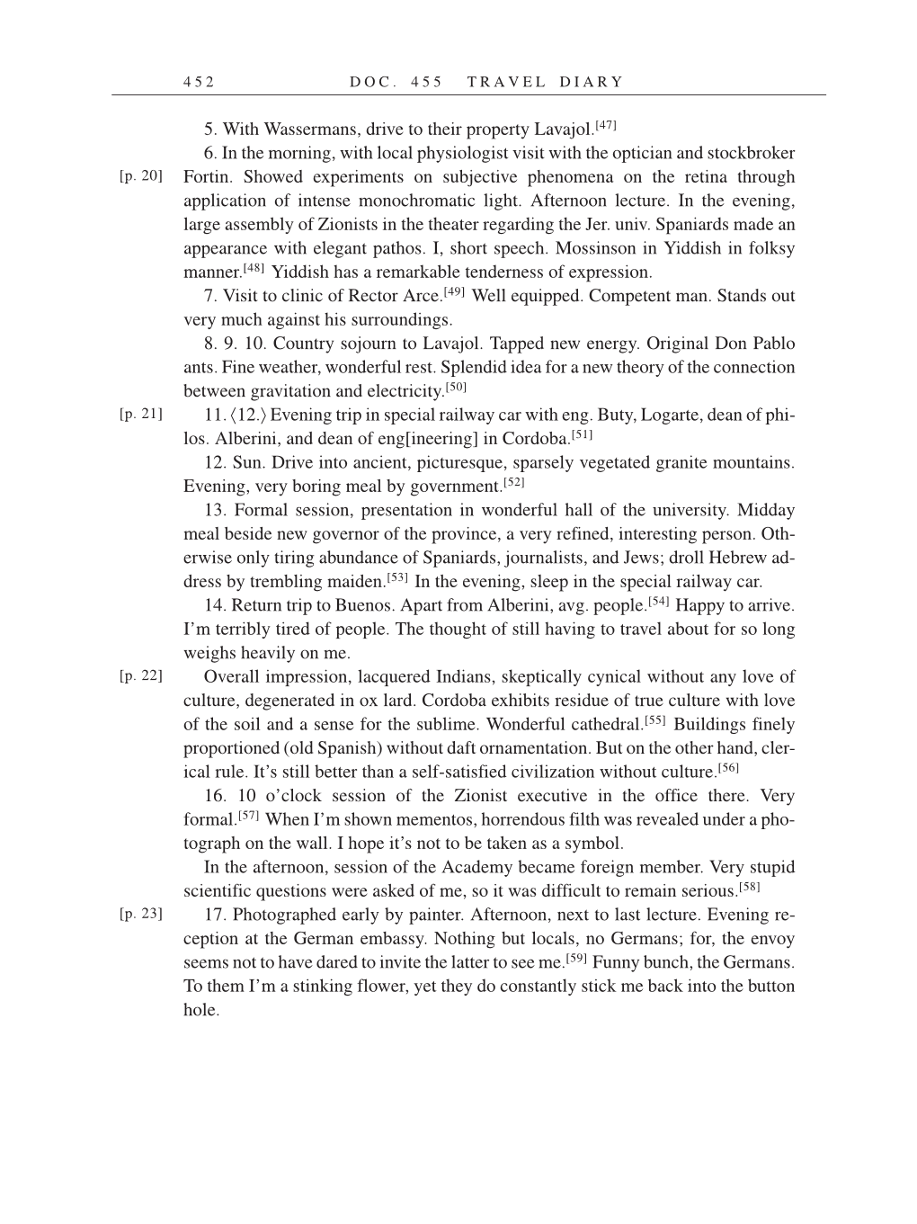 Volume 14: The Berlin Years: Writings & Correspondence, April 1923-May 1925 (English Translation Supplement) page 452