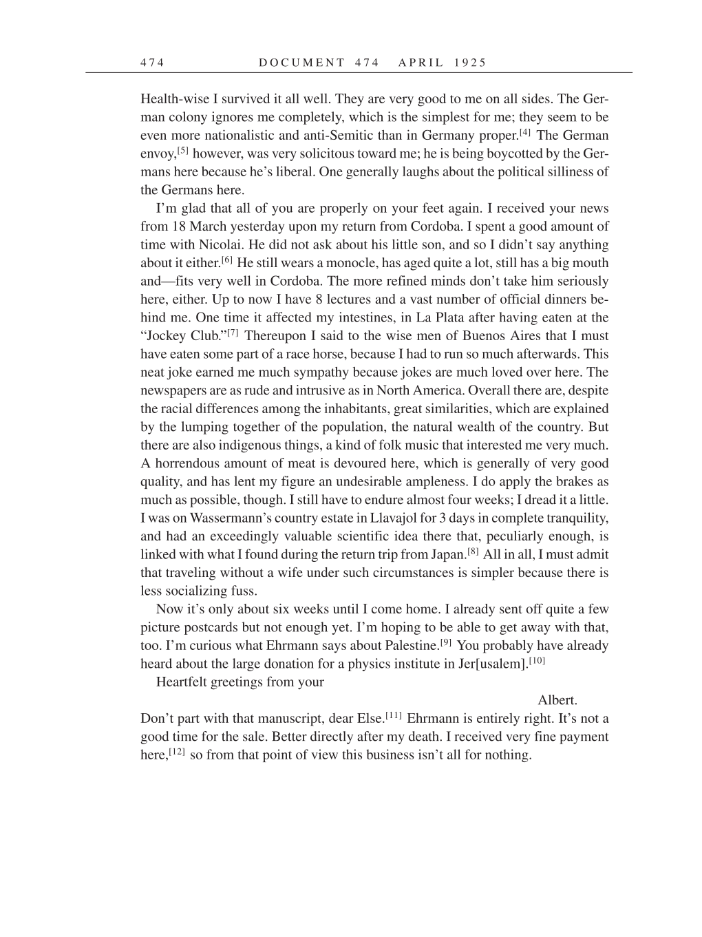 Volume 14: The Berlin Years: Writings & Correspondence, April 1923-May 1925 (English Translation Supplement) page 474