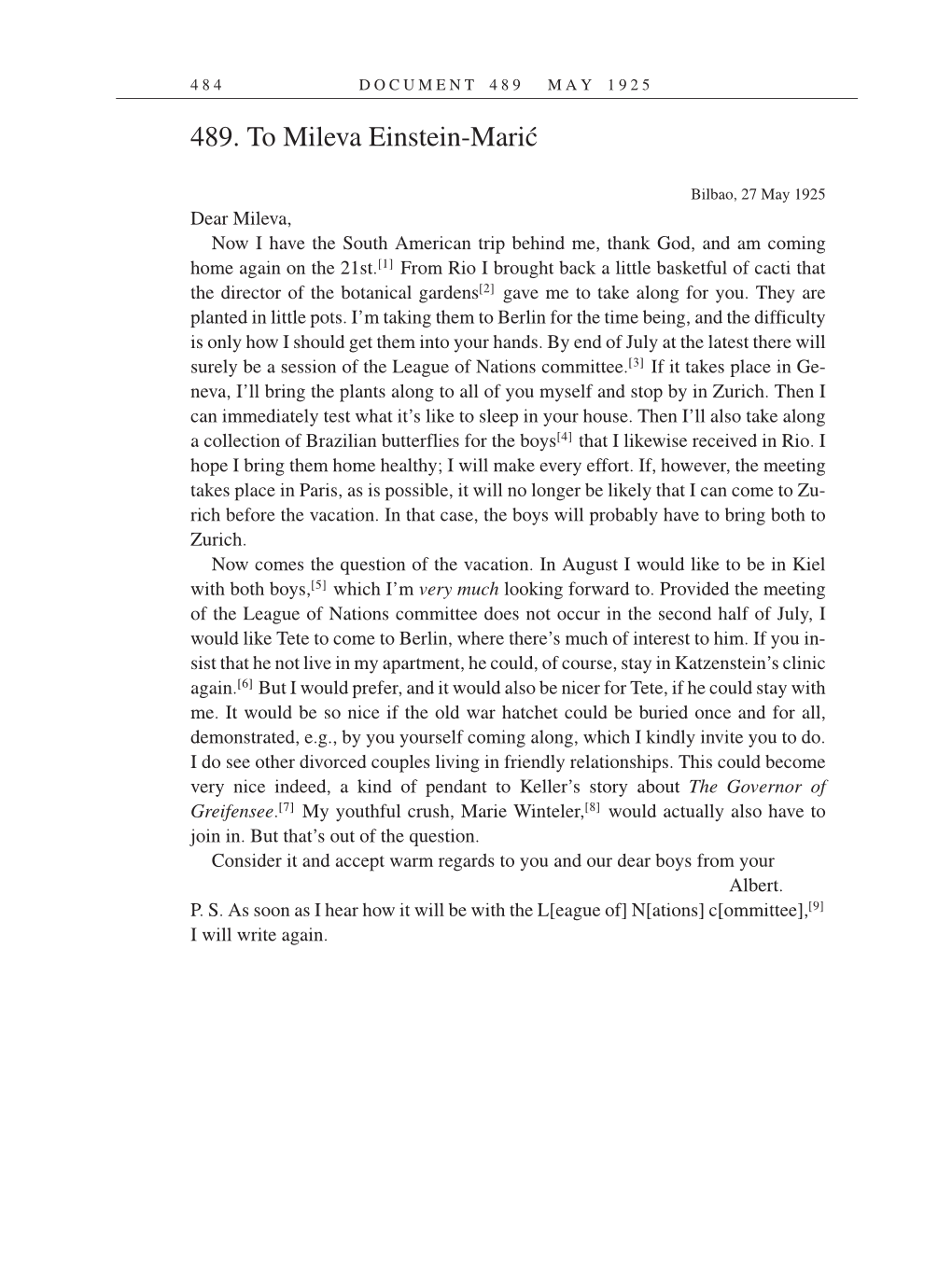 Volume 14: The Berlin Years: Writings & Correspondence, April 1923-May 1925 (English Translation Supplement) page 484