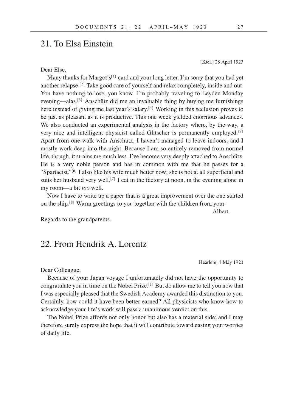 Volume 14: The Berlin Years: Writings & Correspondence, April 1923-May 1925 (English Translation Supplement) page 27