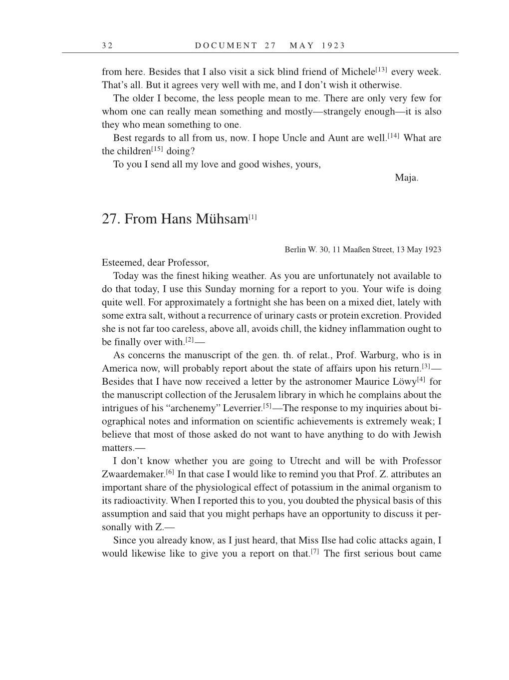 Volume 14: The Berlin Years: Writings & Correspondence, April 1923-May 1925 (English Translation Supplement) page 32