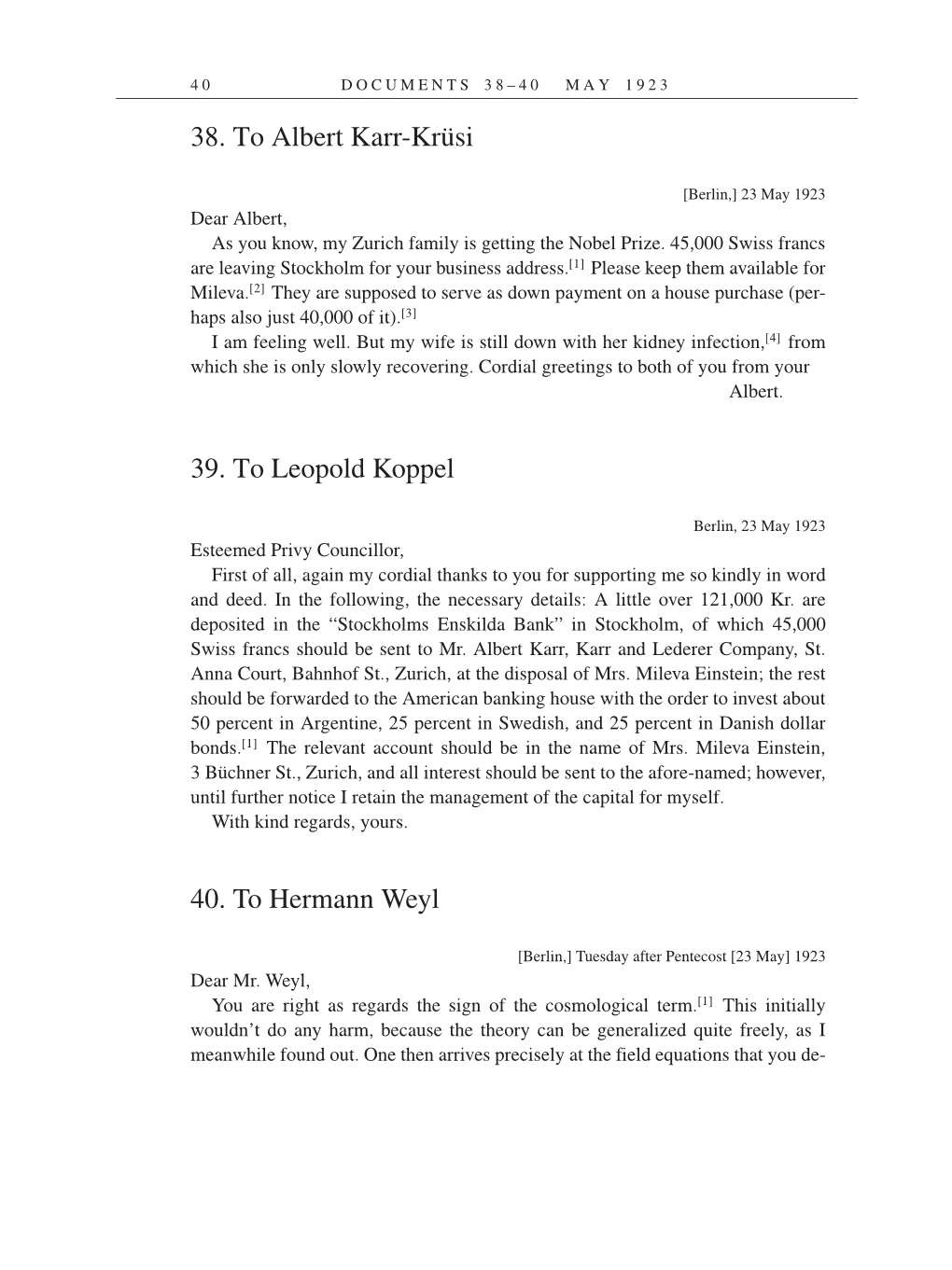 Volume 14: The Berlin Years: Writings & Correspondence, April 1923-May 1925 (English Translation Supplement) page 40