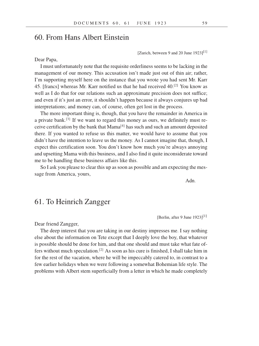 Volume 14: The Berlin Years: Writings & Correspondence, April 1923-May 1925 (English Translation Supplement) page 59