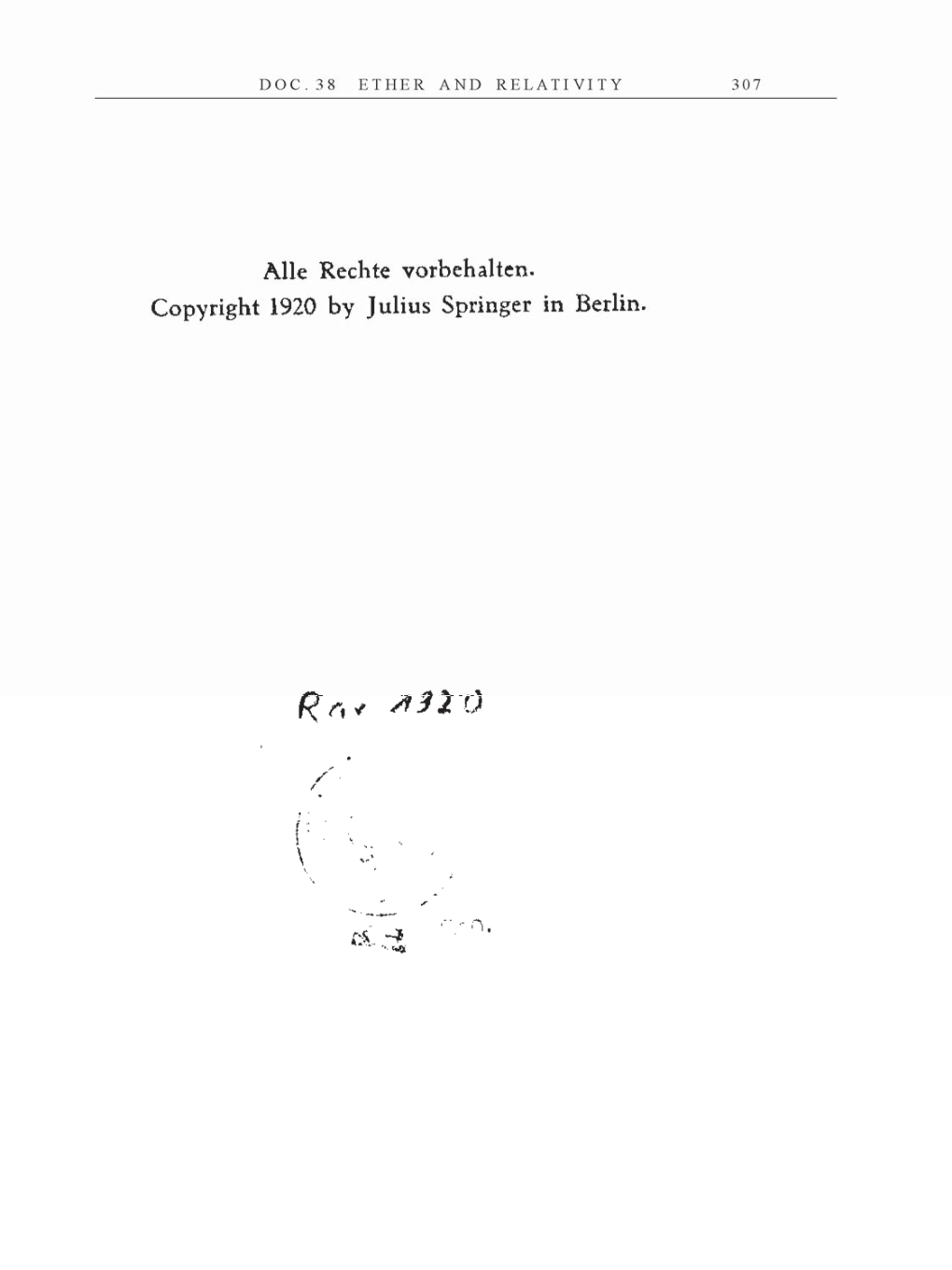 Volume 7: The Berlin Years: Writings, 1918-1921 page 307