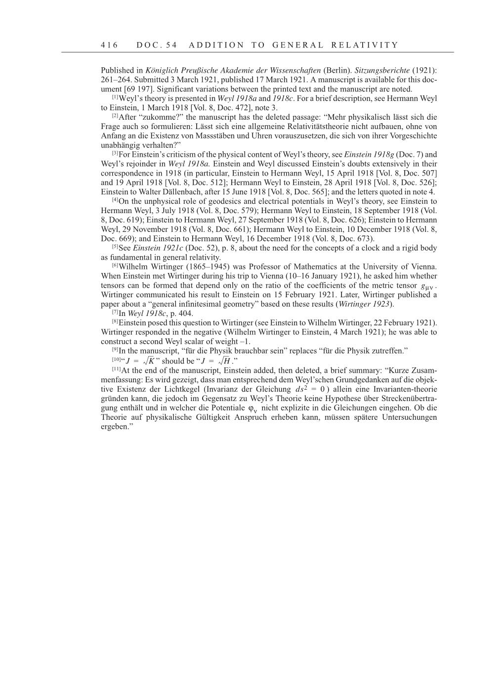 Volume 7: The Berlin Years: Writings, 1918-1921 page 416