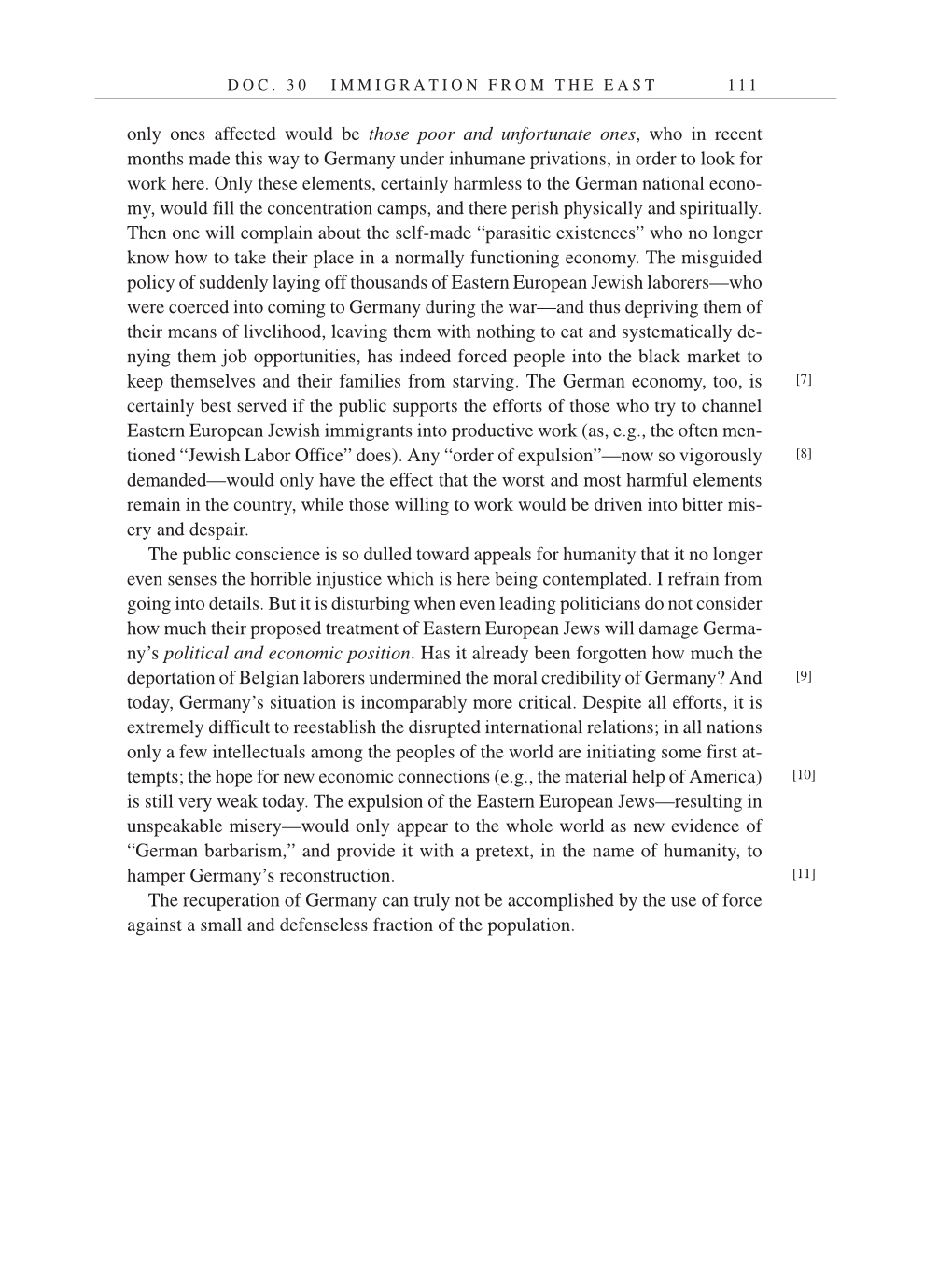 Volume 7: The Berlin Years: Writings, 1918-1921 (English translation supplement) page 111