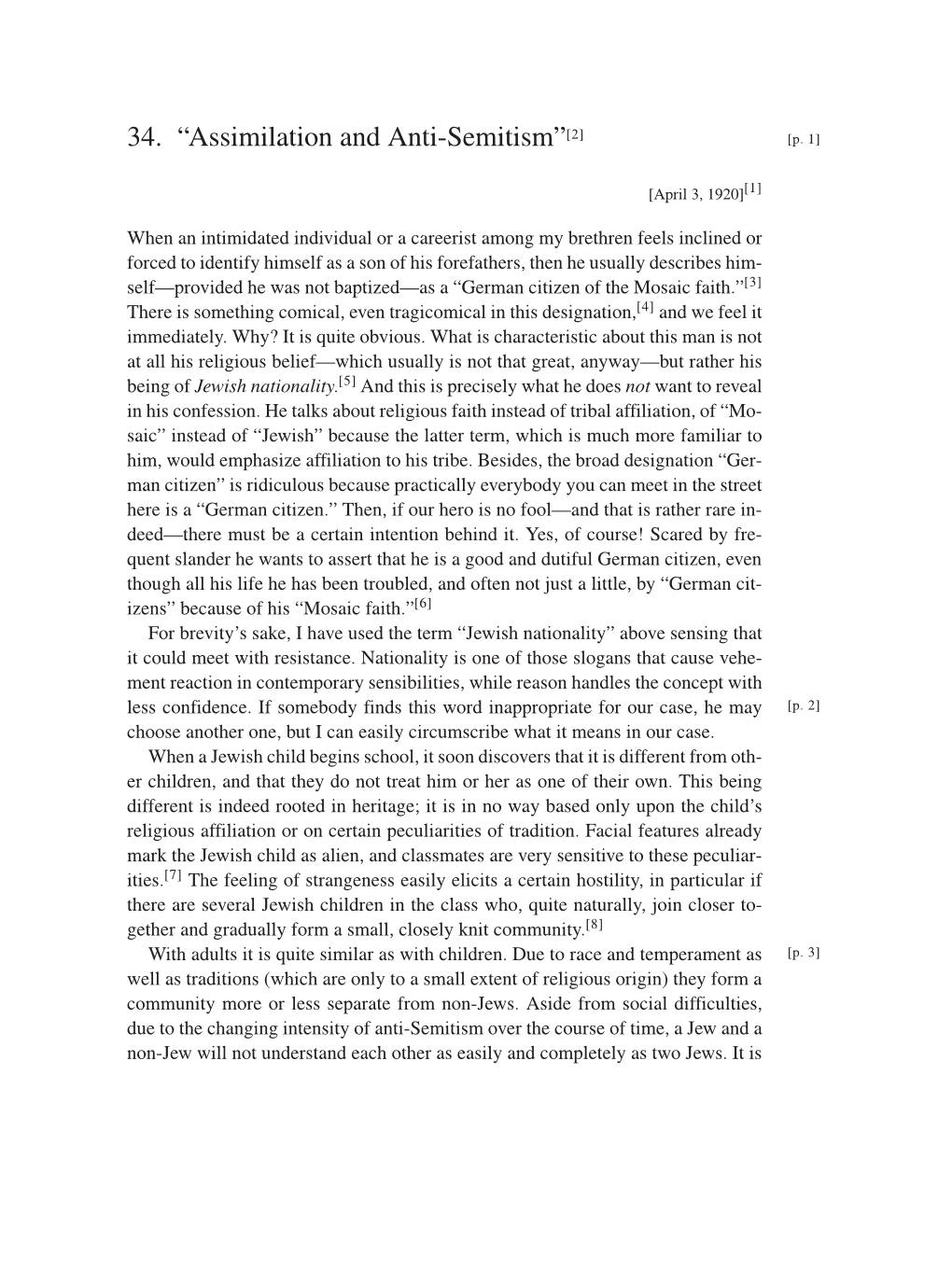 Volume 7: The Berlin Years: Writings, 1918-1921 (English translation supplement) page 153