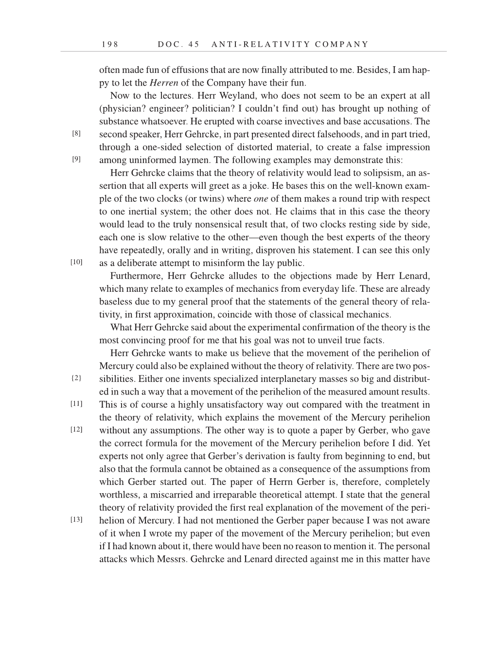 Volume 7: The Berlin Years: Writings, 1918-1921 (English translation supplement) page 198