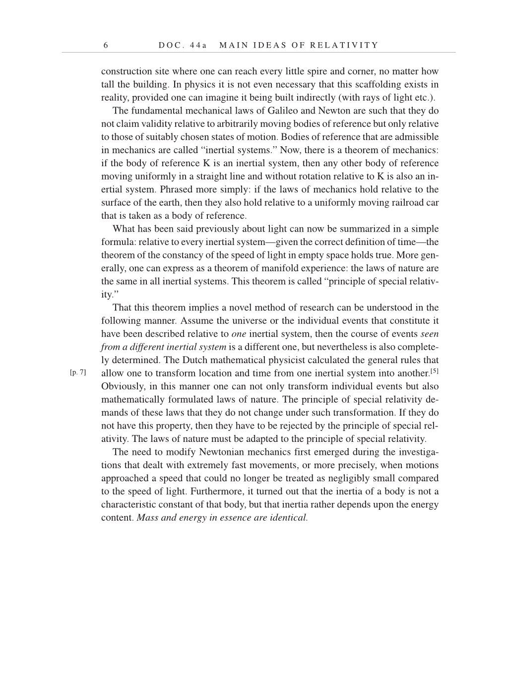 Volume 7: The Berlin Years: Writings, 1918-1921 (English translation supplement) page 6